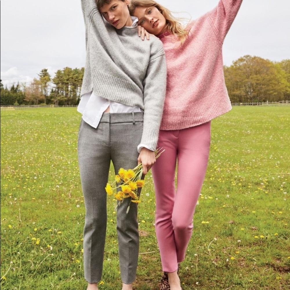 J.Crew Cameron Pink Slim Crop Midrise Chino Pant